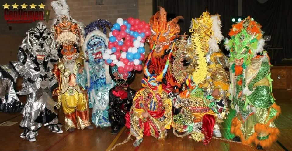 ACM performers representing generations of handcrafted Dominican Carnaval costumes